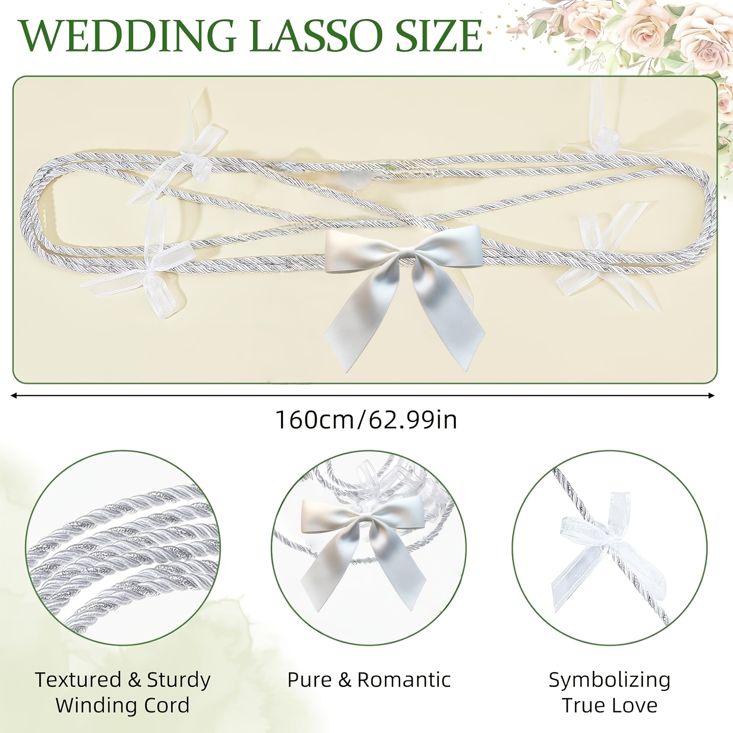 TEMU 2026 New Arrival, 1pc Traditional White Wedding With Bow, Bowknot Themed, Perfect For Valentine's Day Ceremonial Decor, Catholic , Ideal As A