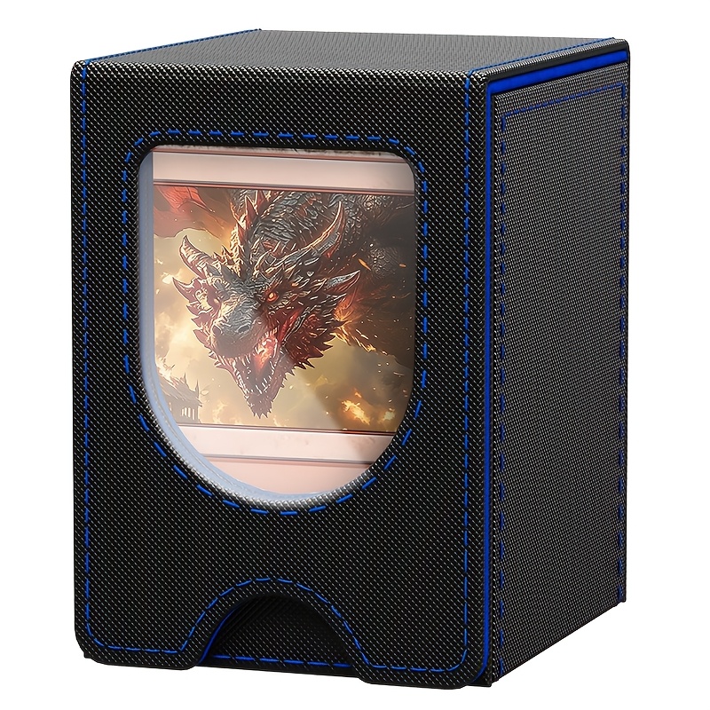 TEMU Card Deck Box For Mtg Display Window, Card Case Holds 100+ Double-sleeved Cards, Magic Card Box Fits For Tcg/ptcg/ccg Card