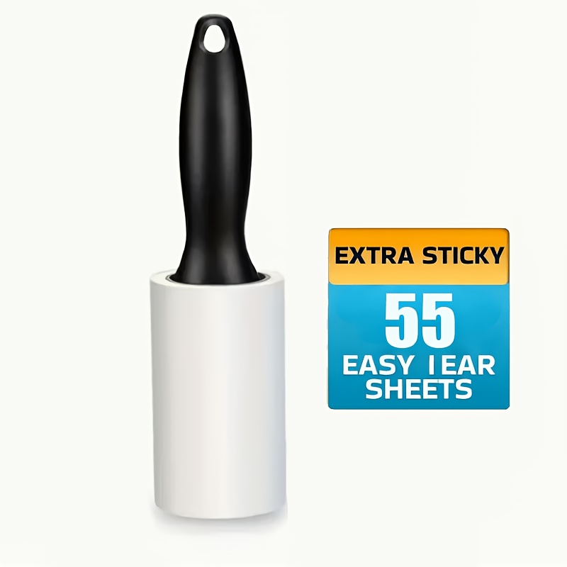 TEMU [efficient Cleaning] Strong Suction Hair Removal Roller - Manual, No Electricity Needed | Ideal For Furniture, Clothes & Carpets | Fur Cleaner,