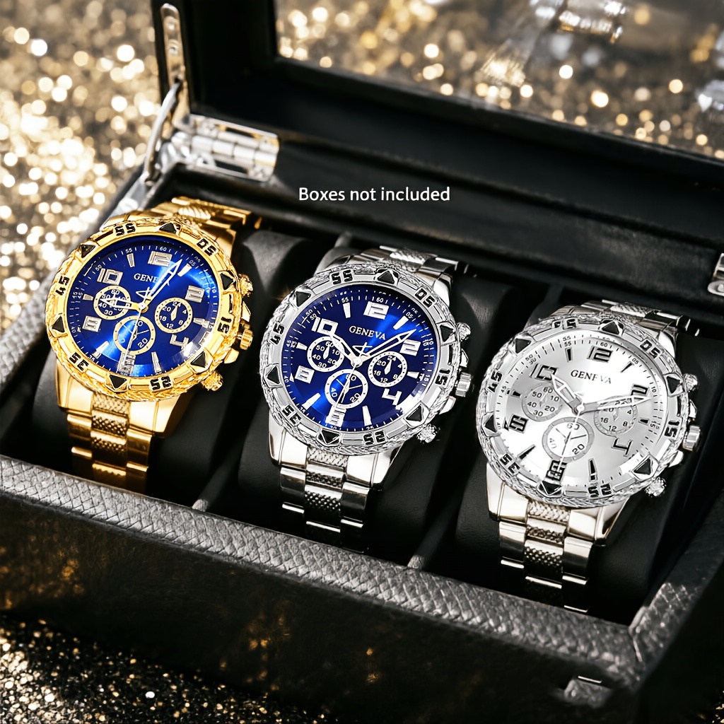Image of 3pcs/1pc Trendy Latest Elegant And Fashion- Quartz Wristwatch, A Vibrant And Stylish Accessory For Valentine's Day, New Year, Easter, , And Birthdays. Gift For !