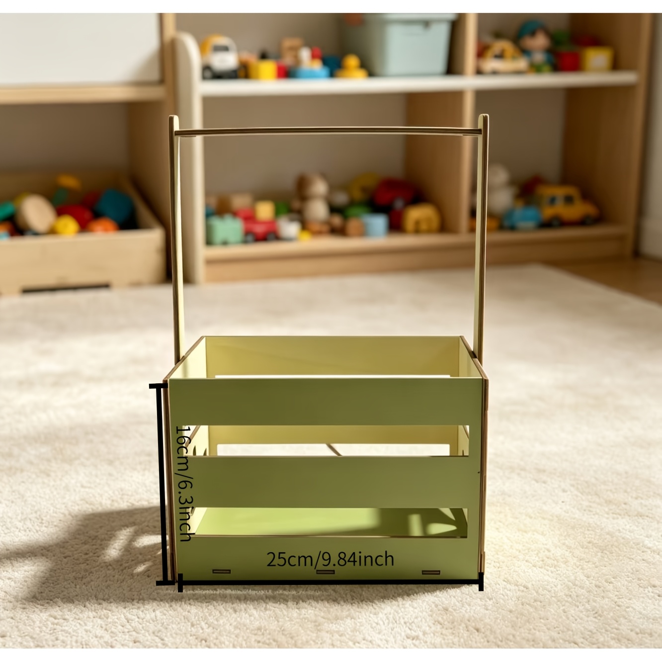 TEMU Minimalist Modern Wooden Storage Basket | Light Luxury Textured Design, Suitable For Multiple Scenes Like Kitchen/living Room, An Efficient