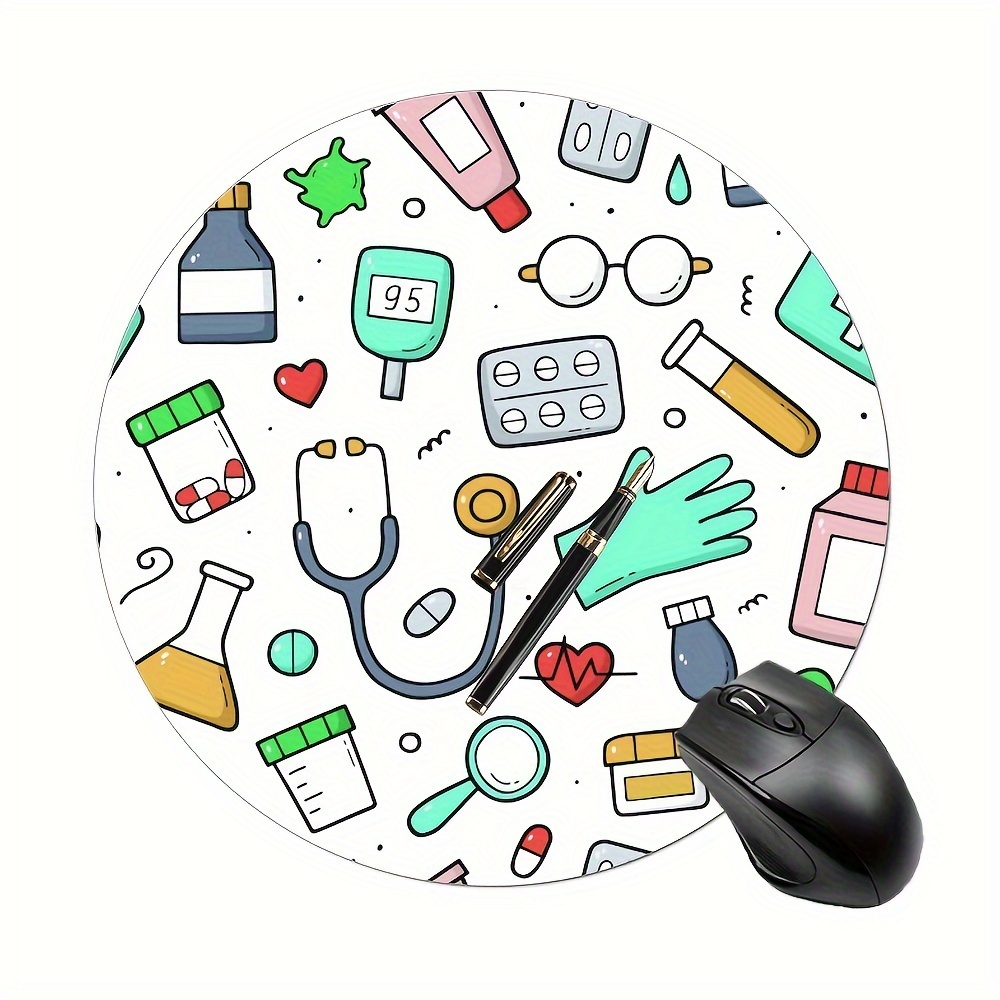 

Round Mouse Pad For Nurses, Doctors & Gamers - , For & Use, 7.8x7.8