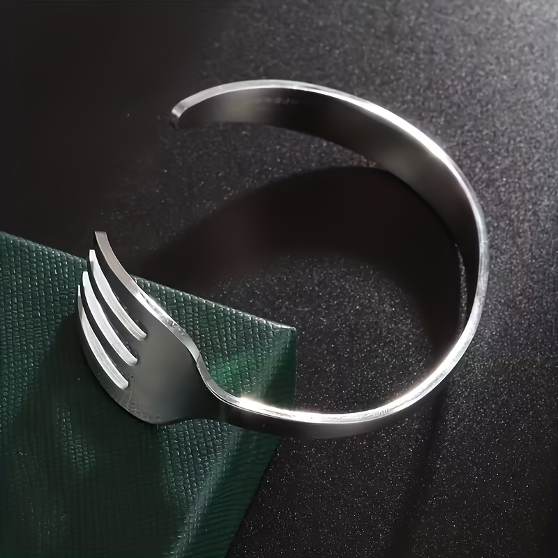 Universal Fork-Shaped Open Bracelet, Unisex Accessory