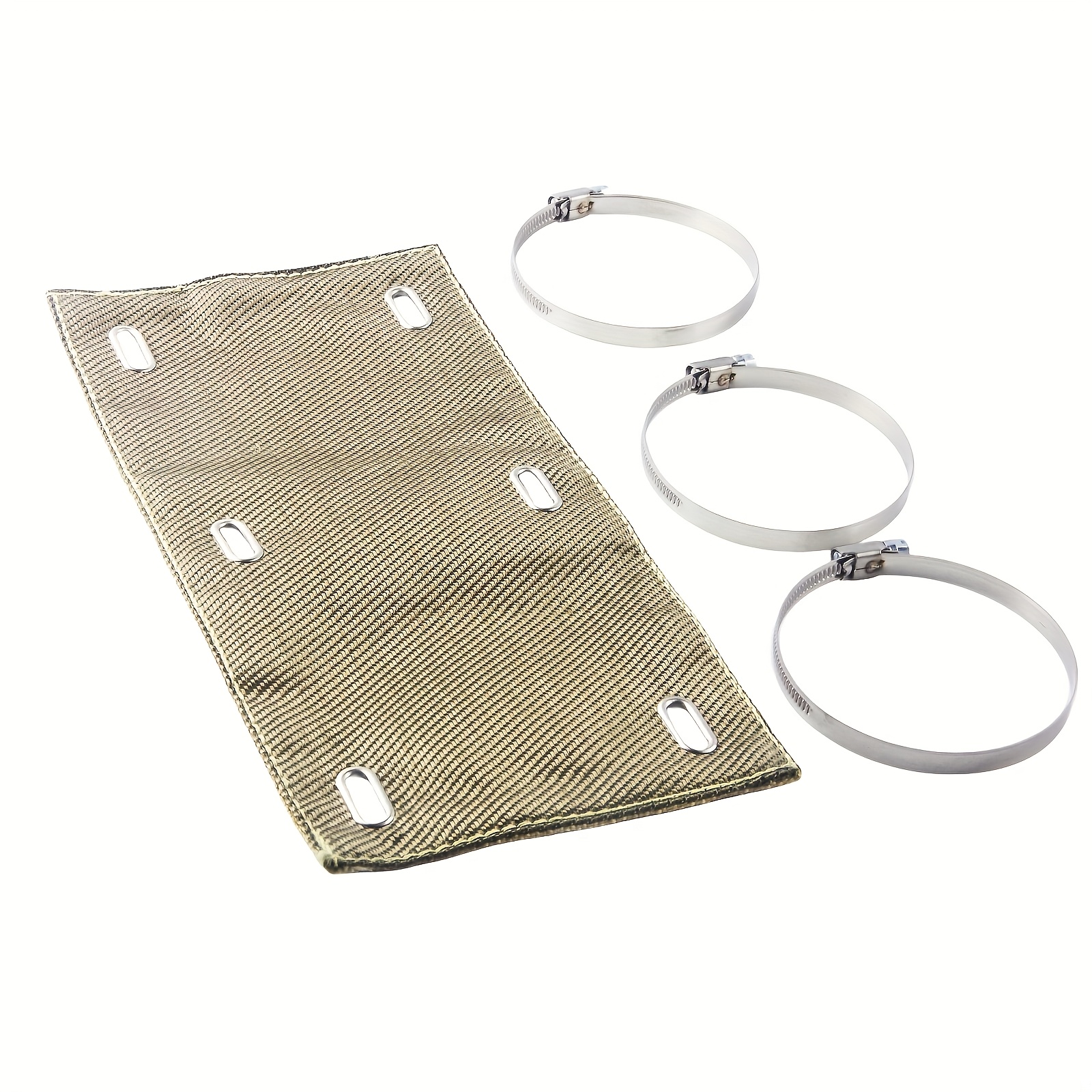 TEMU Titanium-colored Shield For Exhaust Systems, Measuring 15.24cm By 30.48cm, Designed For Use With Motorcycle And Car Exhaust Pipes, With