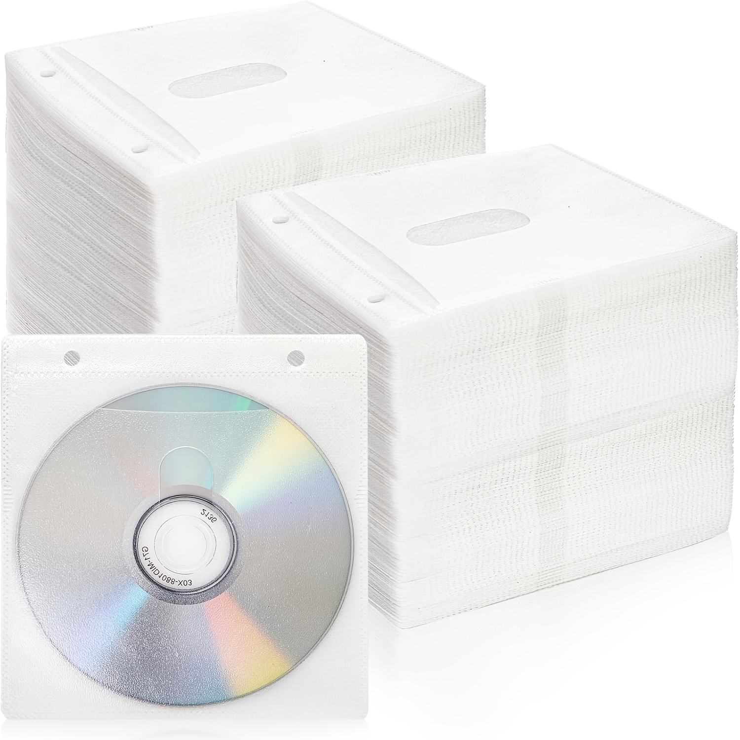 

100pcs Standard Cd/dvd Storage Cases - Double-sided, With -proof Closure, Matte ,