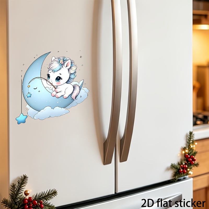 Cute Unicorn Moon Star Healing Wall Sticker Vinyl Decor