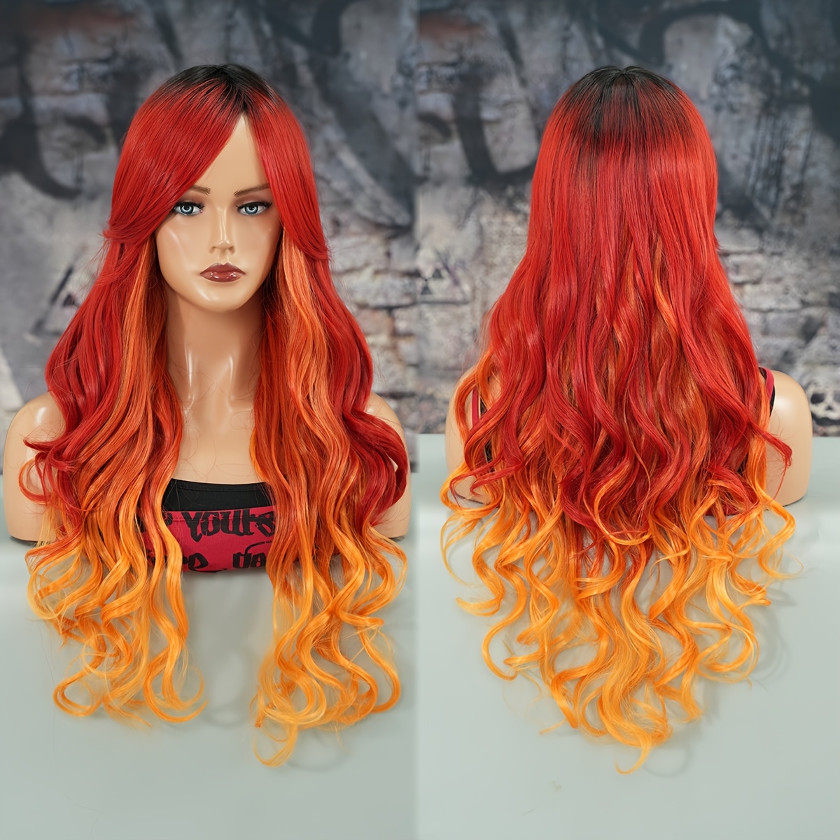 ? Siya Orange ? Ombré COSPLAY  FESTIVAL Wig*NWT* Sunset Shimmer Cosplay Wig: Sunshim, Flanksy, Orange Yellow  main image 3