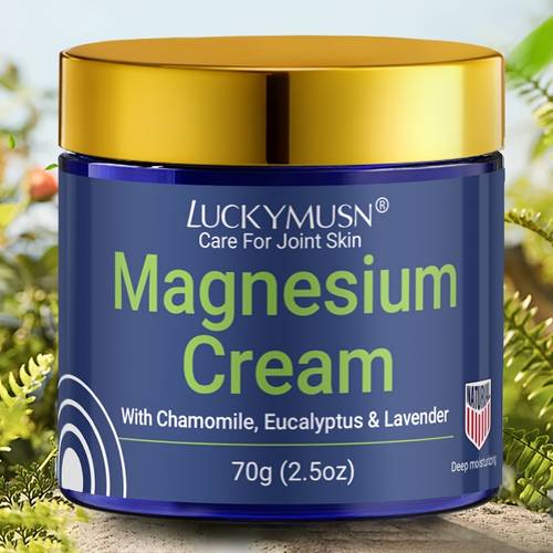 magnesium cream moisturizing and for your joint skin contains coconut oil rosemary and arnica absorbed and non greasy suitable for types 70g 2 5oz