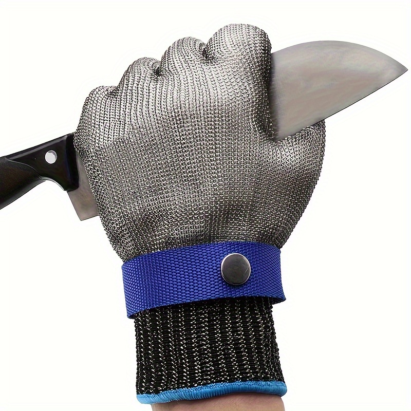 A Pair Of Cut Resistant Glove, Stainless Steel Wire Metal Mesh Butcher  Safety Work Glove For Meat Cutting, Fishing, Gardening, (xl) - Temu Belgium