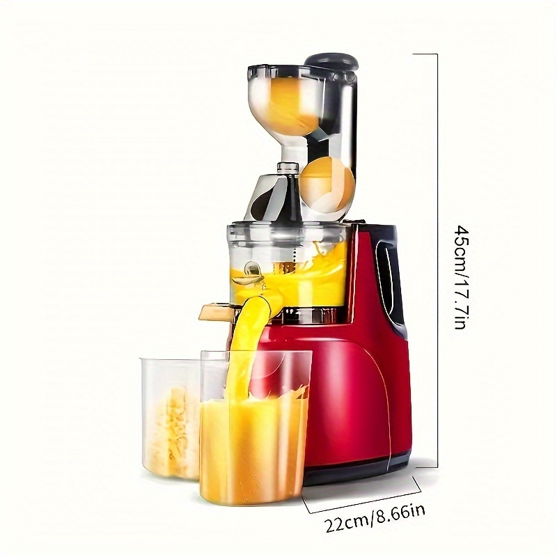 

Slow Masticating Juicer Cold Press Juice Extractor Orange Citrus Juicer Machine With Wide Chute Quiet Motor For Fruit Vegetables