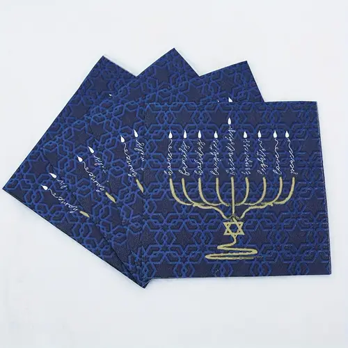 20pcs set hanukkah celebration paper napkins 3 ply disposable paper towels for parties holiday