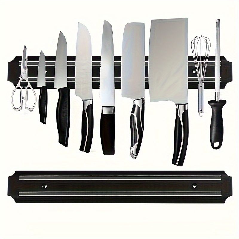 magnetic wall mounted knife rack stylish kitchen utensil organizer   plastic for home and restaurant use kitchen tools and accessories details 1