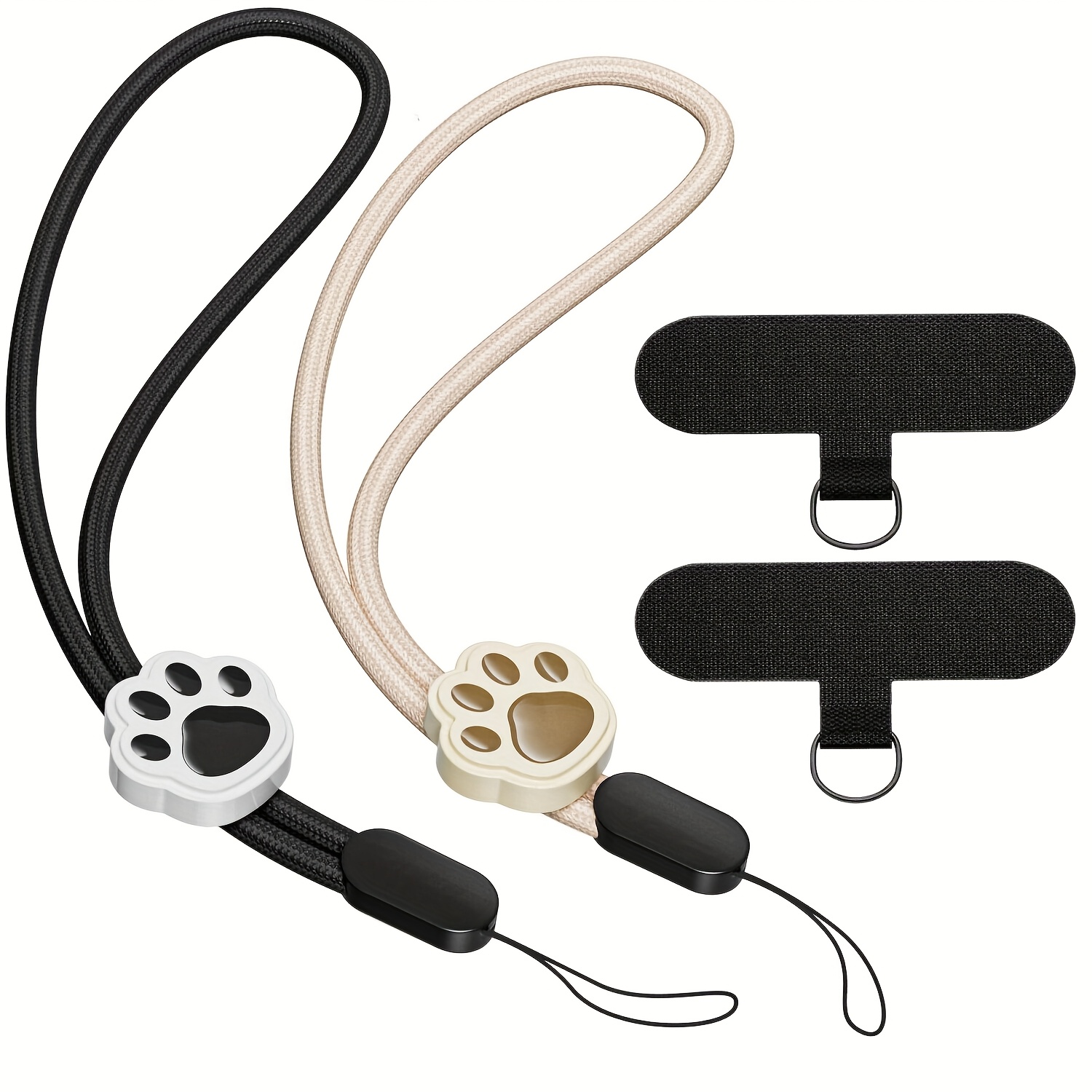 E-shop 2 Stück verstellbares Handy-Lanyard-Set mit 2 Lanyard-Abstandshaltern, inklusive Kamerahandgelenkband, Nylon-Armband, Handy-Handgelenkhülle,