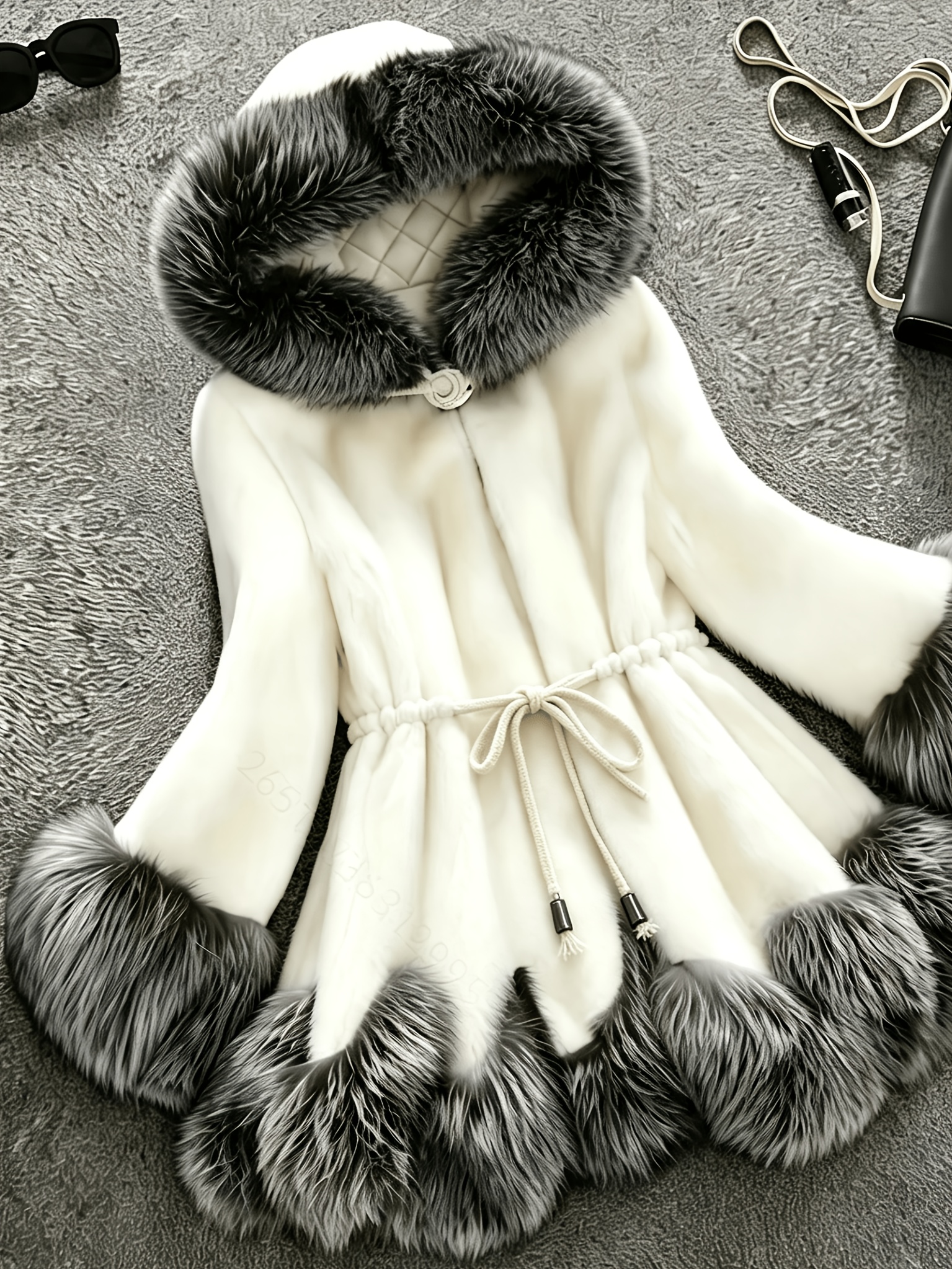 New Winter Elegant Hooded Length Thickened Loose Fit