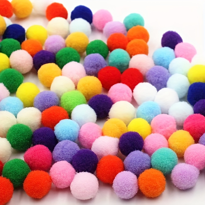 100pcs Large Medium And Small Colored Fur Balls Fur Balls - Temu