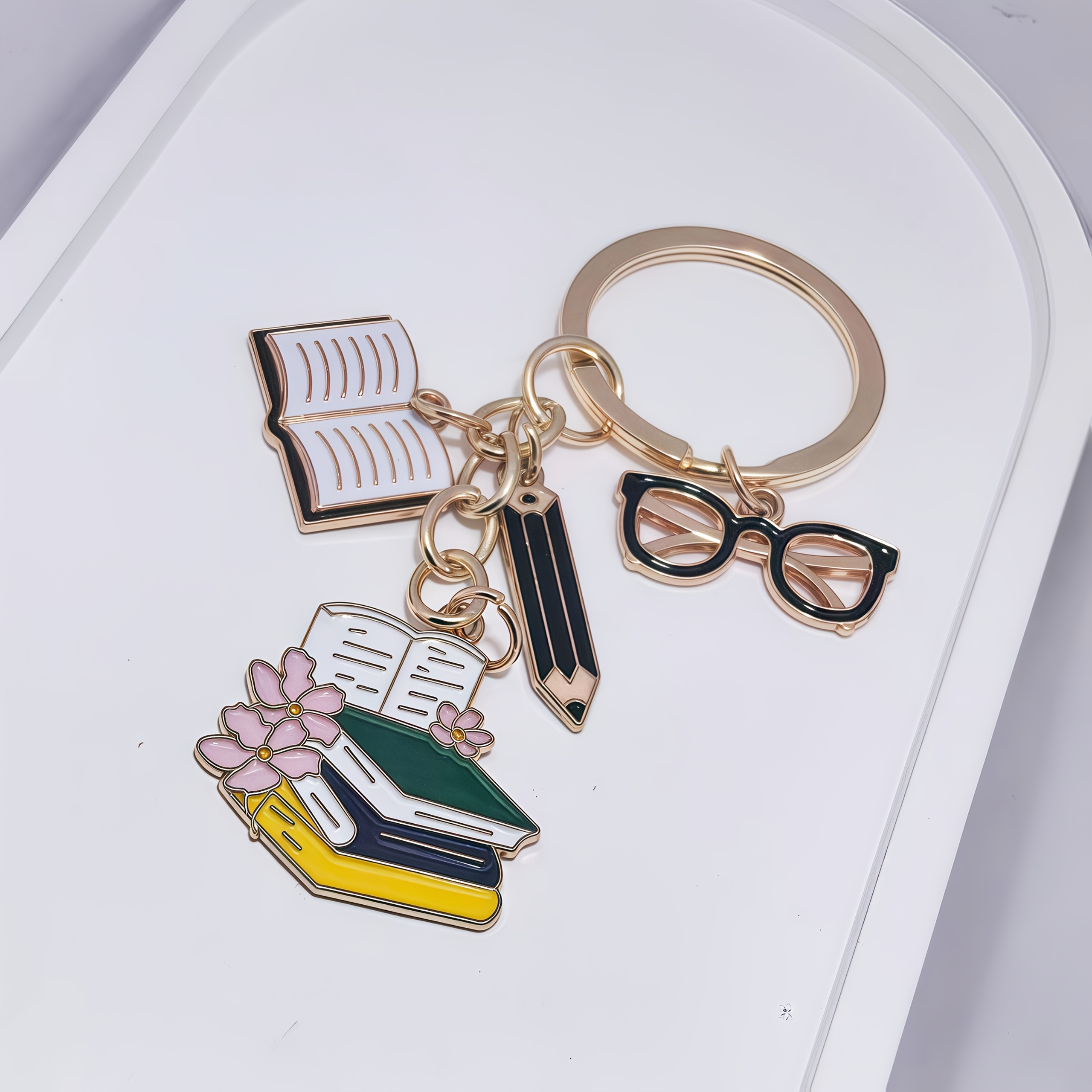 TEMU Portachiavi con Cappello di Laurea per la Stagione delle Lauree, Libro in , Portachiavi per il a Scuola, Decorazione a Ciondolo per e Borsa da