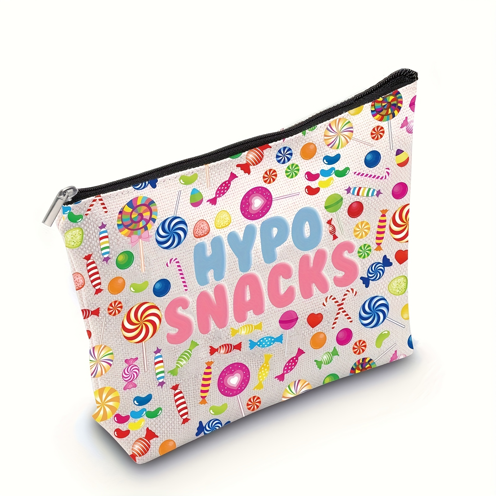 Practical Diabetes Snack Storage Pouch, Portable Women's Makeup Bag, Compact Polyester Organizer, Perfect For T1d…: retailer-supplied image