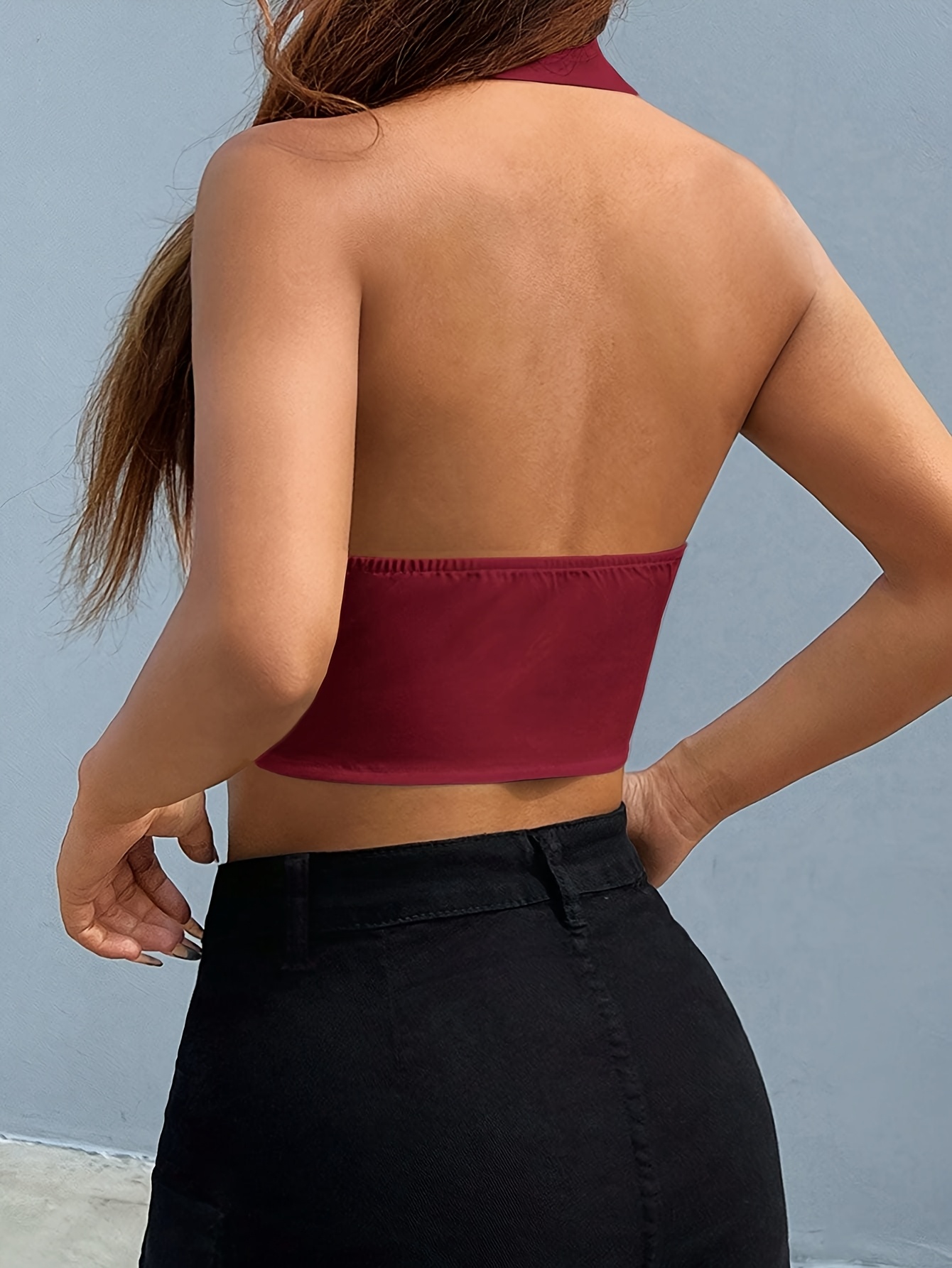 women's sleeveless jacket sexy backless design, fit, office