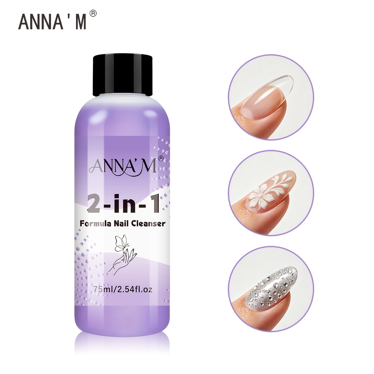2-in-1 Nail And Polish Remover Sliding Solution For Acrylic And Led Gels Anti-stick Formula To Extend And Shape Nails