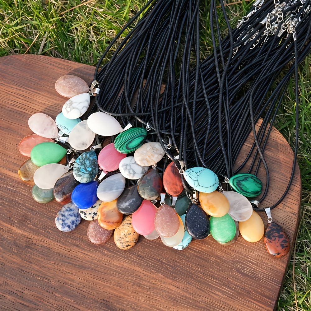 20pcs Teardrop-Shaped Pendant Set for Jewelry Making