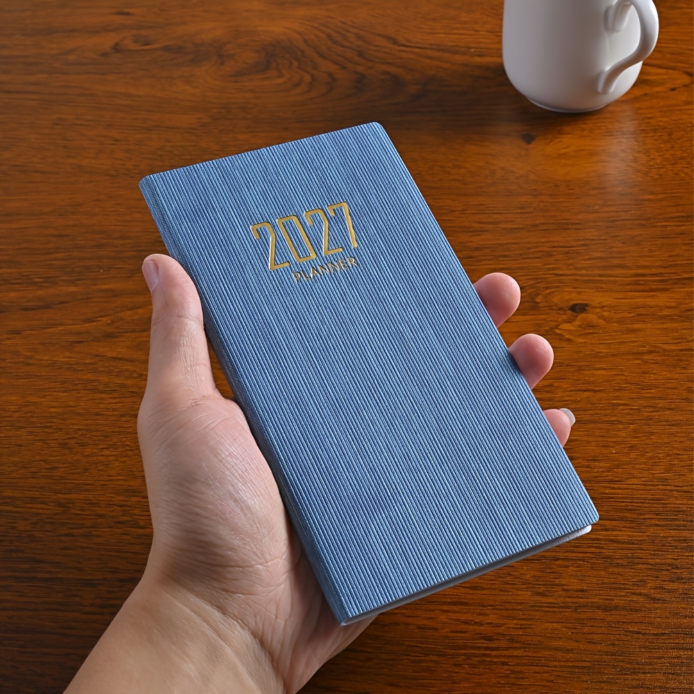 TEMU 2027 A6 Slim Weekly Planner, A Portable Small Notebook, 64 Sheets/128 Pages Daily Planner, 365-day Weekly Calendar, A Small Gift For Of Season