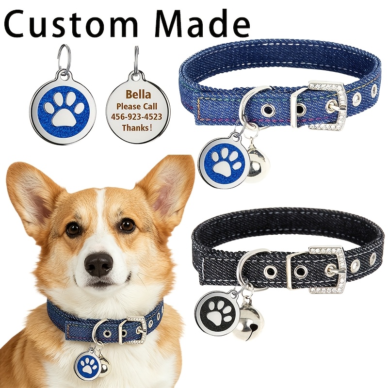 Personalized Engraved Dog Collar with ID Tag