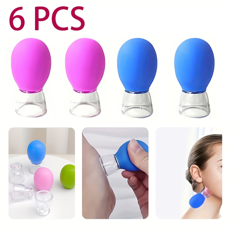 

4pcs Facial Cupping Set - Manual Massage Cups For Face, Hands, Legs, Neck And Back - Battery Free