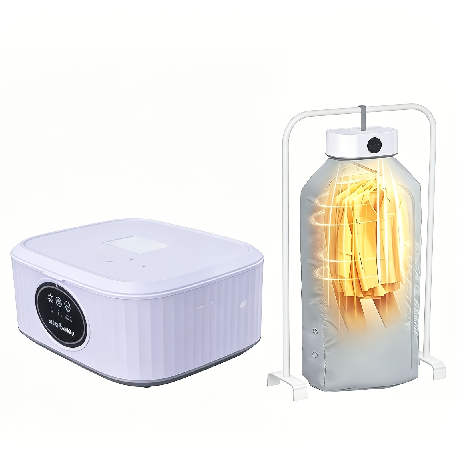 TEMU Portable Dryer, Portable Clothes Dryer, Mini Dryer With Timer Function, Electric Laundry Dryer, Compact Dryer, With Remote Control, Drying Bag,