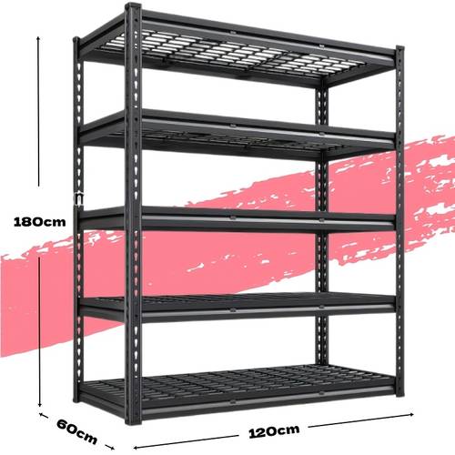 nouveau étagère en plaque améliorée, support de rangement métallique robuste, structure en acier épaissi renforcé, antirouille, haute de charge, étagère facile à boulons pour entrepôt, garage, sous-sol, maison et organisation de stockage