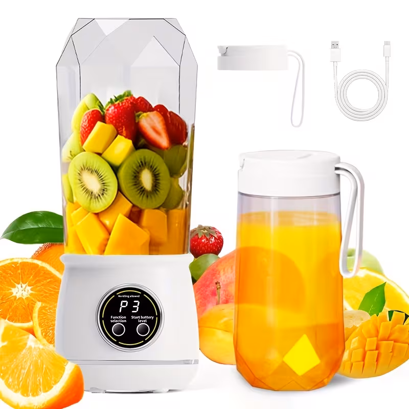 portable usb handheld blender juicer 530ml 18oz mini mixer with ice crusher for smoothies margaritas lightweight plastic drink maker for office parties usb charging Product details 2