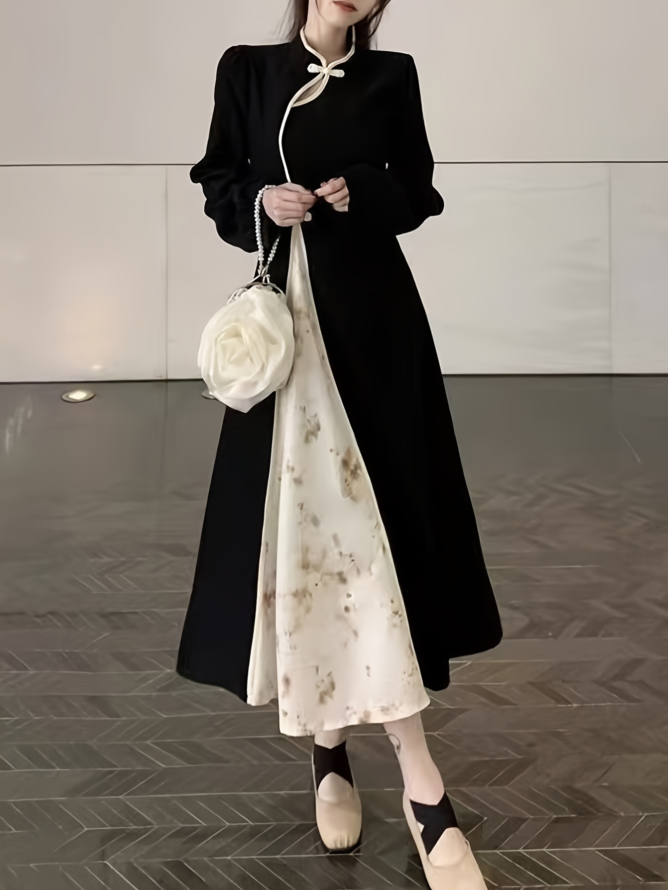 elegant long sleeve cheongsam dress traditional chinese Temu