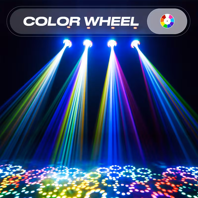 led moving head lights 18prism rgbw gobo beam stage spot light dj disco dmx 3