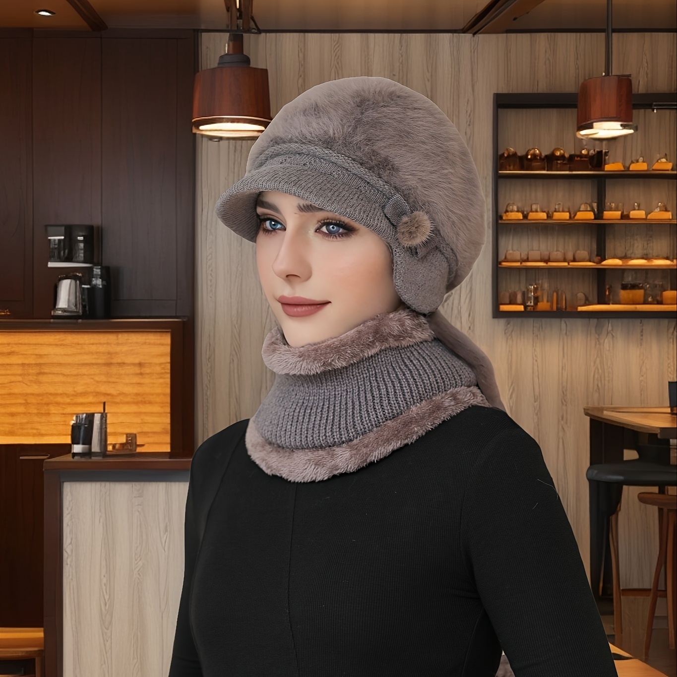 

A Women's Thickened Fleece Warm Hat, Soft And Resistant To Pilling, Suitable For Middle-aged And Elderly Ladies, A Thoughtful Gift For Moms In Winter.