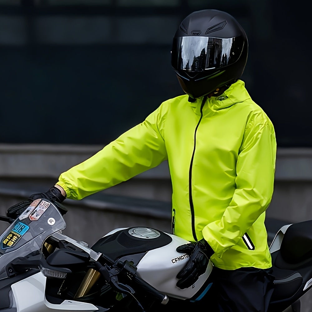 Raincoat Riding Motorcycle In Rain Helmet Motorcycle Raincoat Rain