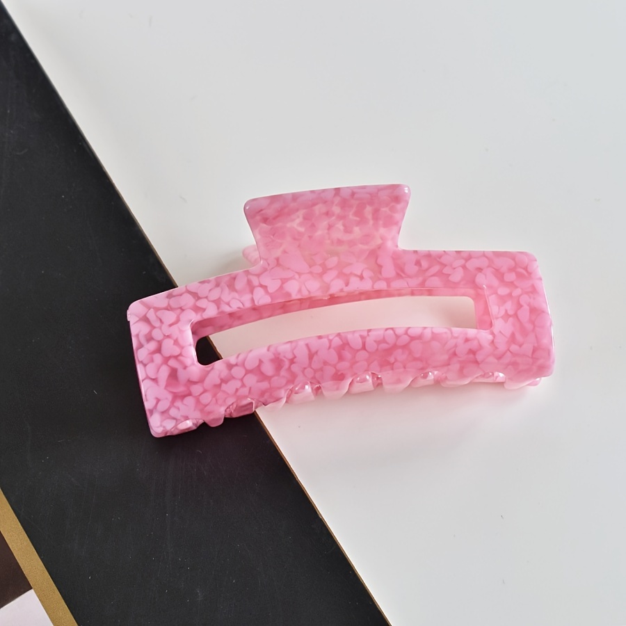1pc Women's Acetate Rectangular Shark Clip, Stylish Y2k Style For Daily Use, Suitable For Hair, Shopping, Parties, And Casual
