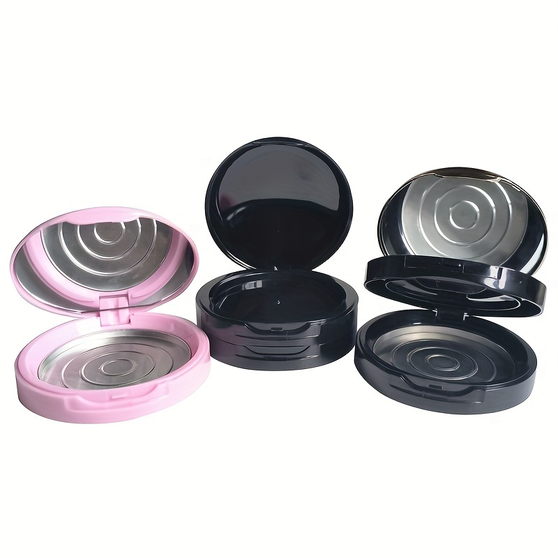 

1pc Flip Cover Single Layer Powder Compact Makeup Empty Box 59mm False Eyelash Packaging Box Storage Box