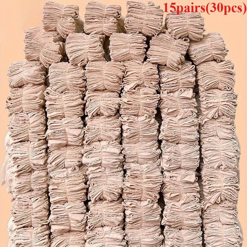 15   (30  es) de calcetines tobilleros de nailon elásticos ultrafinos para mujer - transparentes,  , color  -beige, adecuados para uso  , formal y deportivo - calcetines elegantes y cómodos para  /verano, ropa casual, diseño sin costuras,    