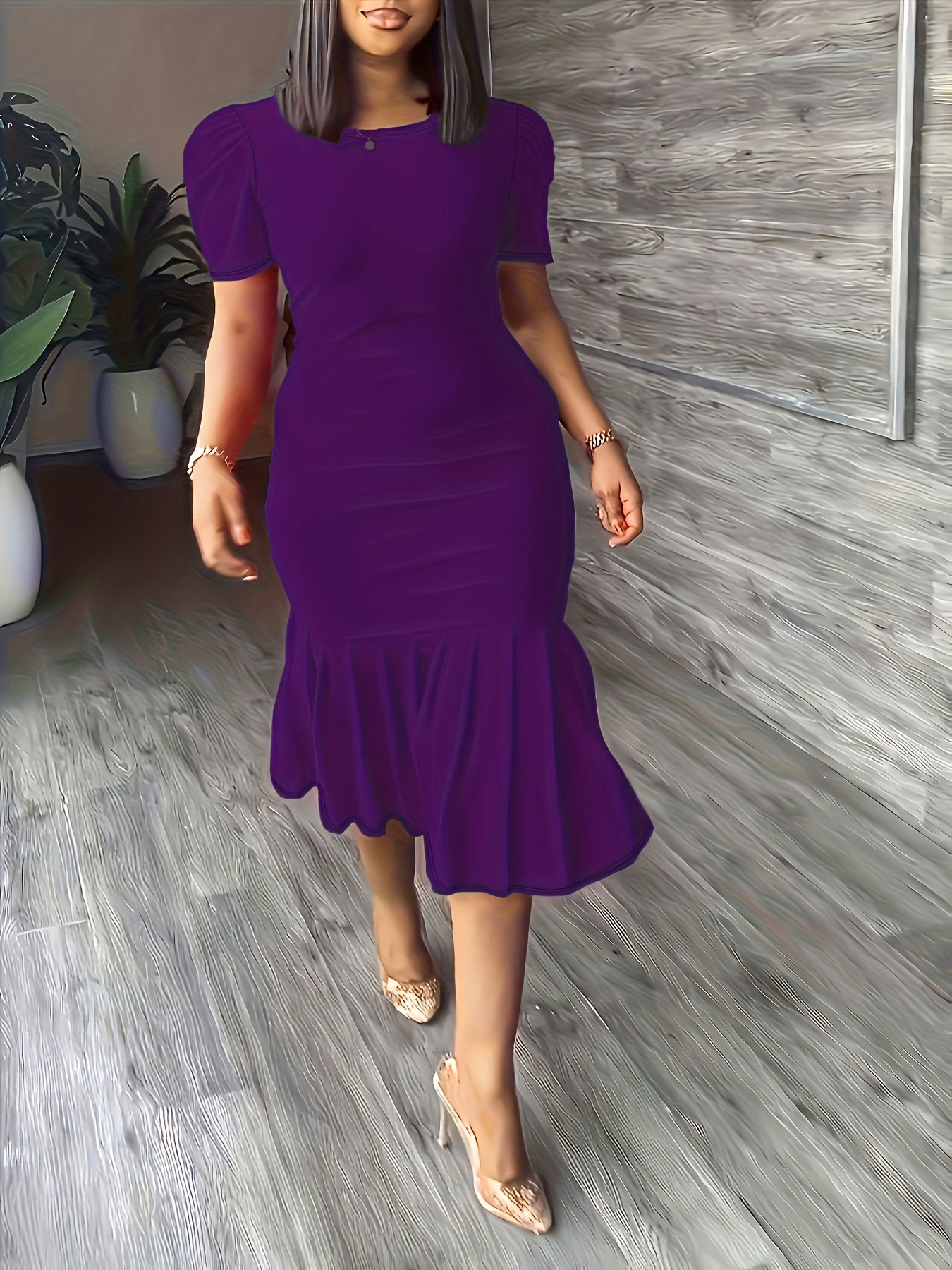 fuchsia pink bodycon dress Julianna Bodycon Bubble Hem Dress – No. 14