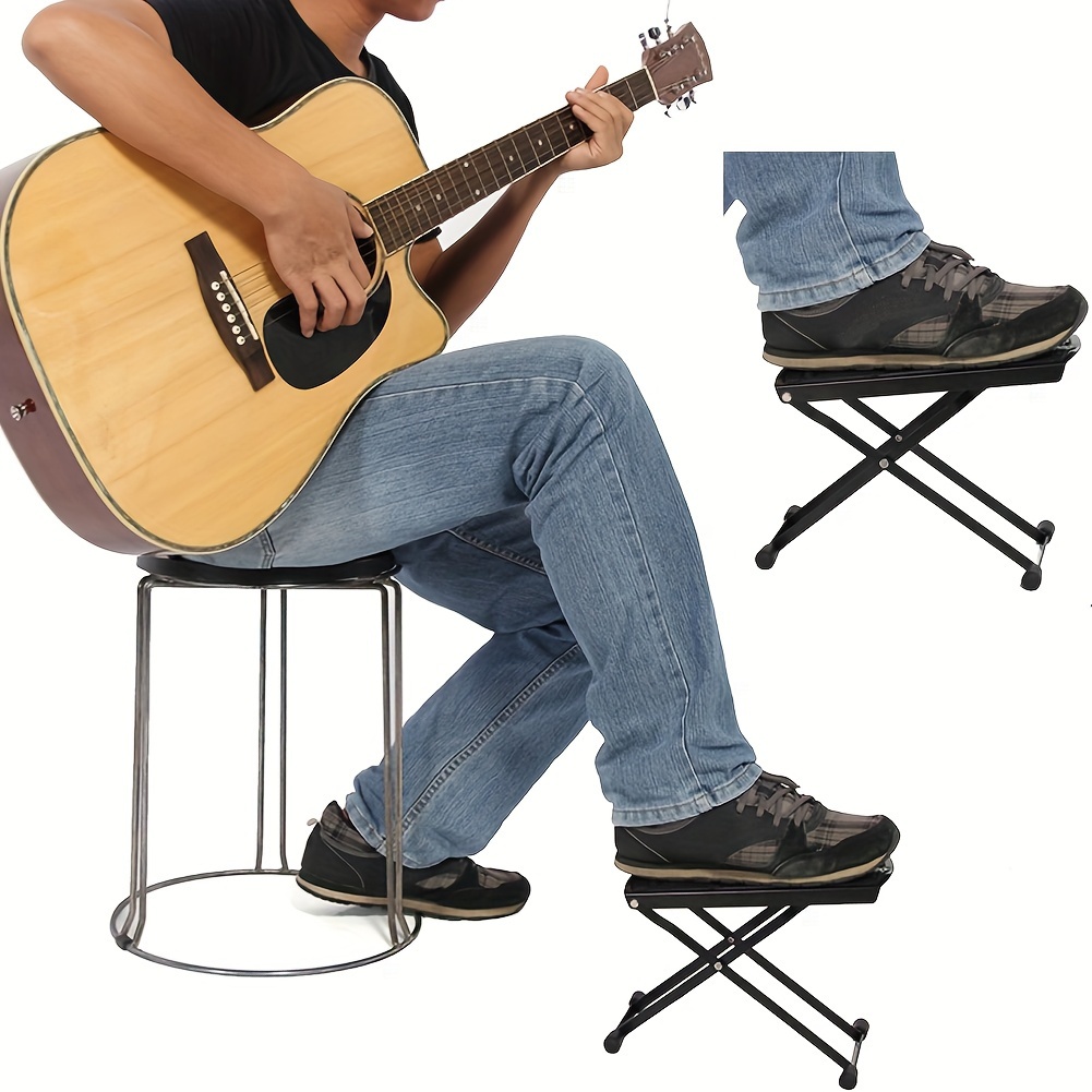 

1pc Guitar Footstool 6-speed Adjustable Guitar Leg Rest Step Footstool For Classical Guitar Player.