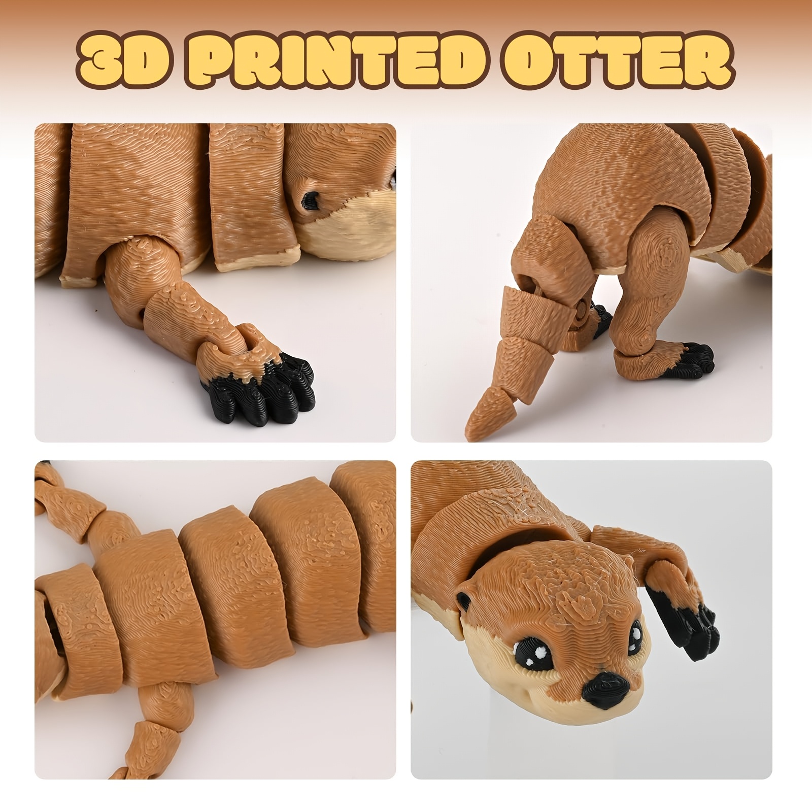 3D Printed Articulated Otter Figurine