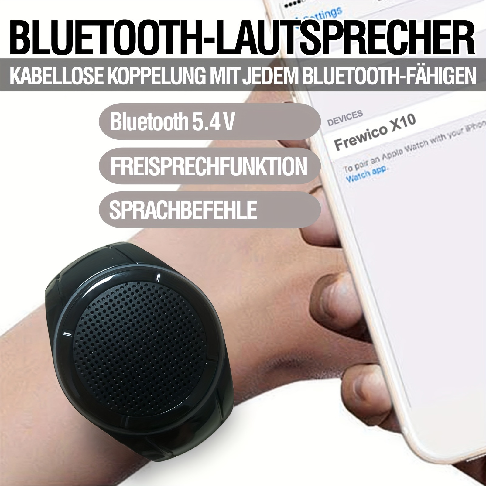Tragbarer Bluetooth-Lautsprecher Mit Clip – Mini-Lautsprecher Mit LED-Licht, 15h Laufzeit, Wasserdicht Für Outdoor