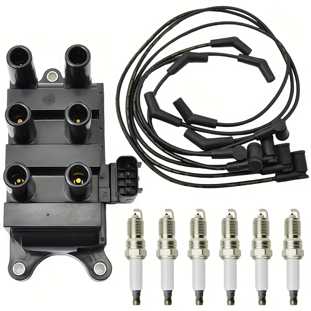 Ignition Coil Along With Spark Plug And Wires For Ford F150, , , For , And For Mercury Fd498