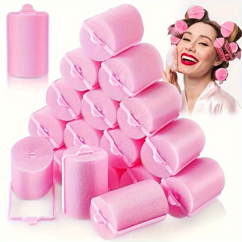 

6/8/10/12/14pcs Portable Sponge Hair Rollers - Soft And Flexible Hair Curlers For Diy Hair Styling And Hairdressing