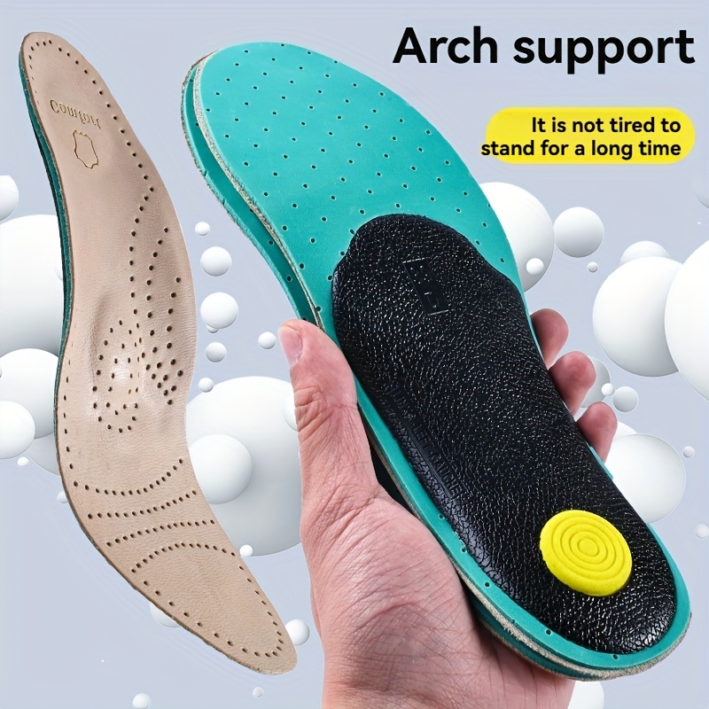 E-shop Arch Support Einlegesohlen für Plattfüße - Stoßdämpfendes Latex & TPU Polster, Geruchsabweisende Atmungsaktive Ergonomische Design mit
