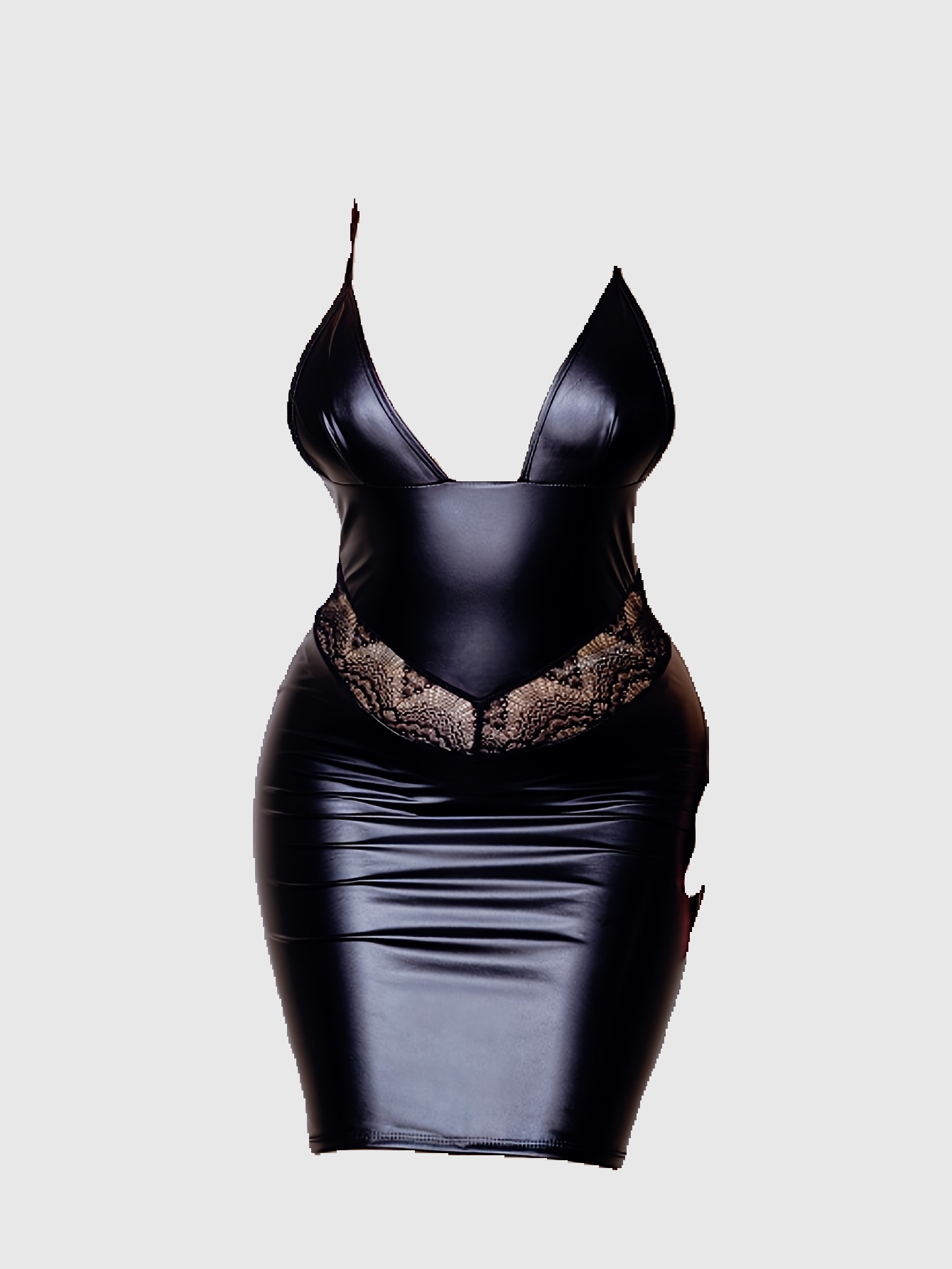 deep cleavage bodycon dress Plunging V Lace Bodycon Mini | Built-In Shapewear