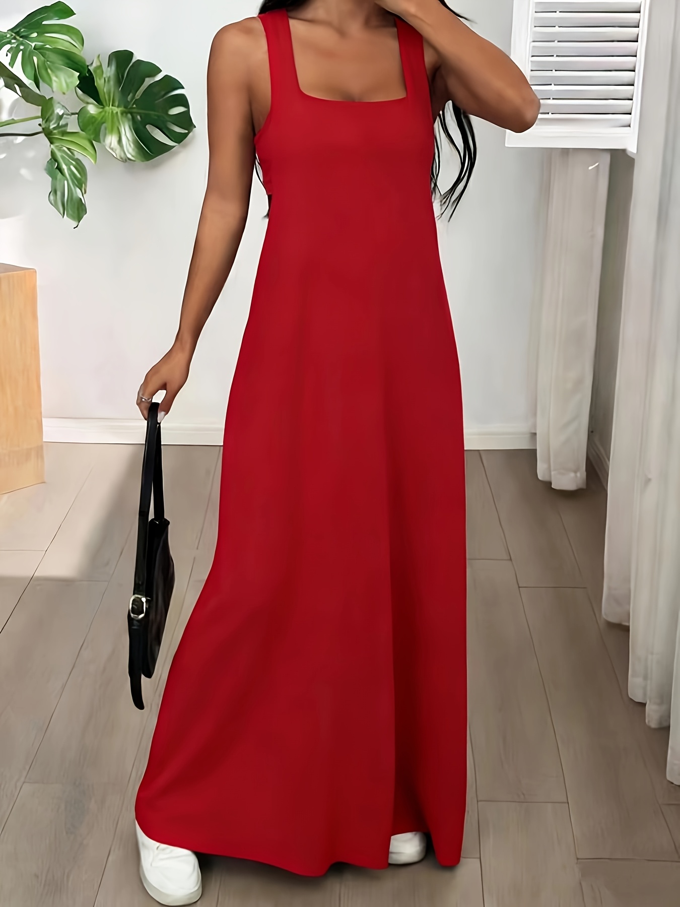   color asymmetrical neckline sleeveless casual dress set is perfect for summer wear Product details 16