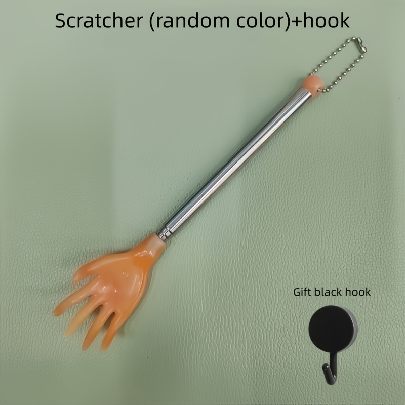 Image of 2pcs, Random Color Scratching Tool And Hook, Unisex Portable Back Scratcher For Work, Home Care And Travel, Bathroom Supplies, Gift