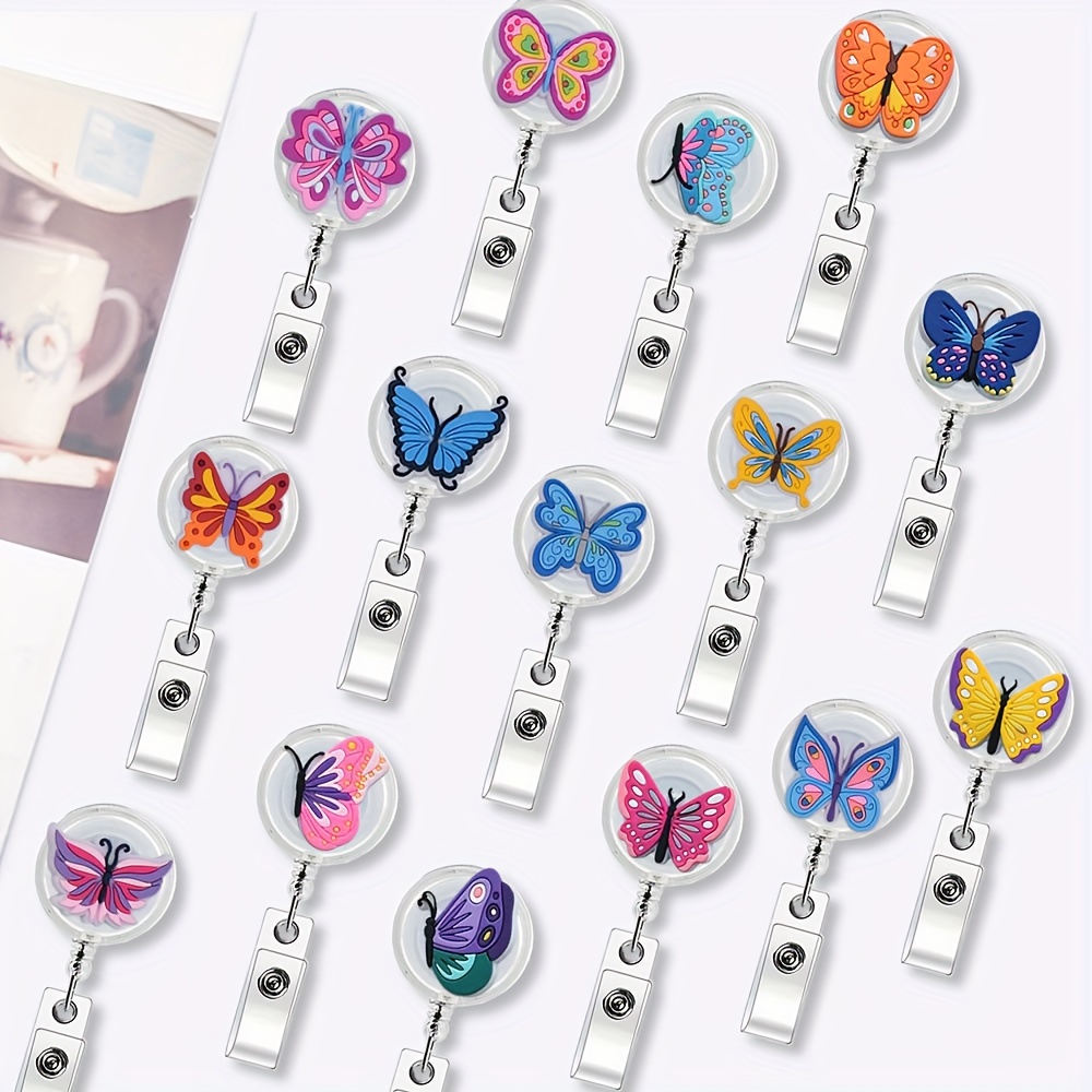 Id Badge Holder Retractable Butterfly - Temu