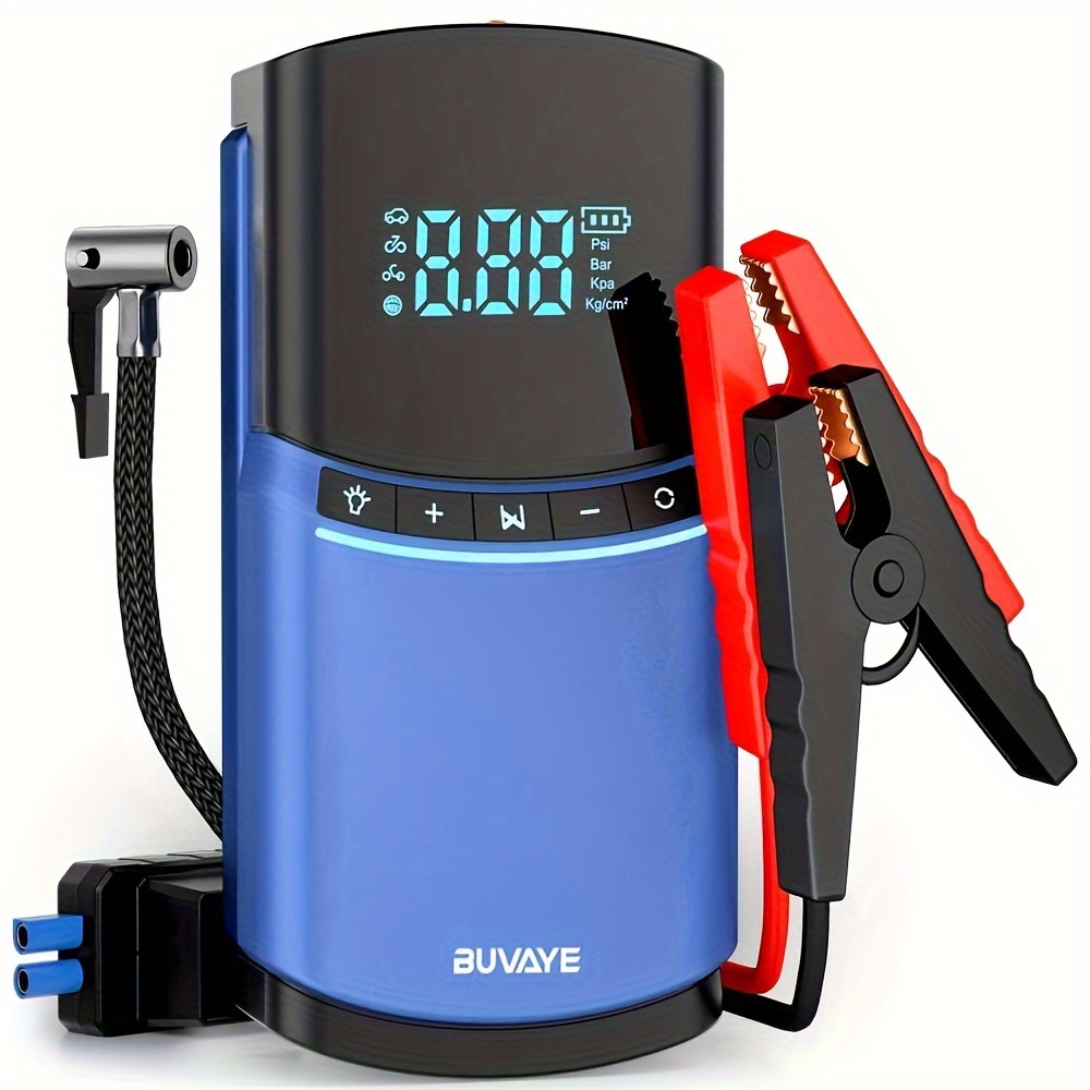 

Pack 2000a, With Air Compressor 150psi, Suitable For 8l Gasoline Cars And 6l Cars, 12v Portable Car Jump Starter.