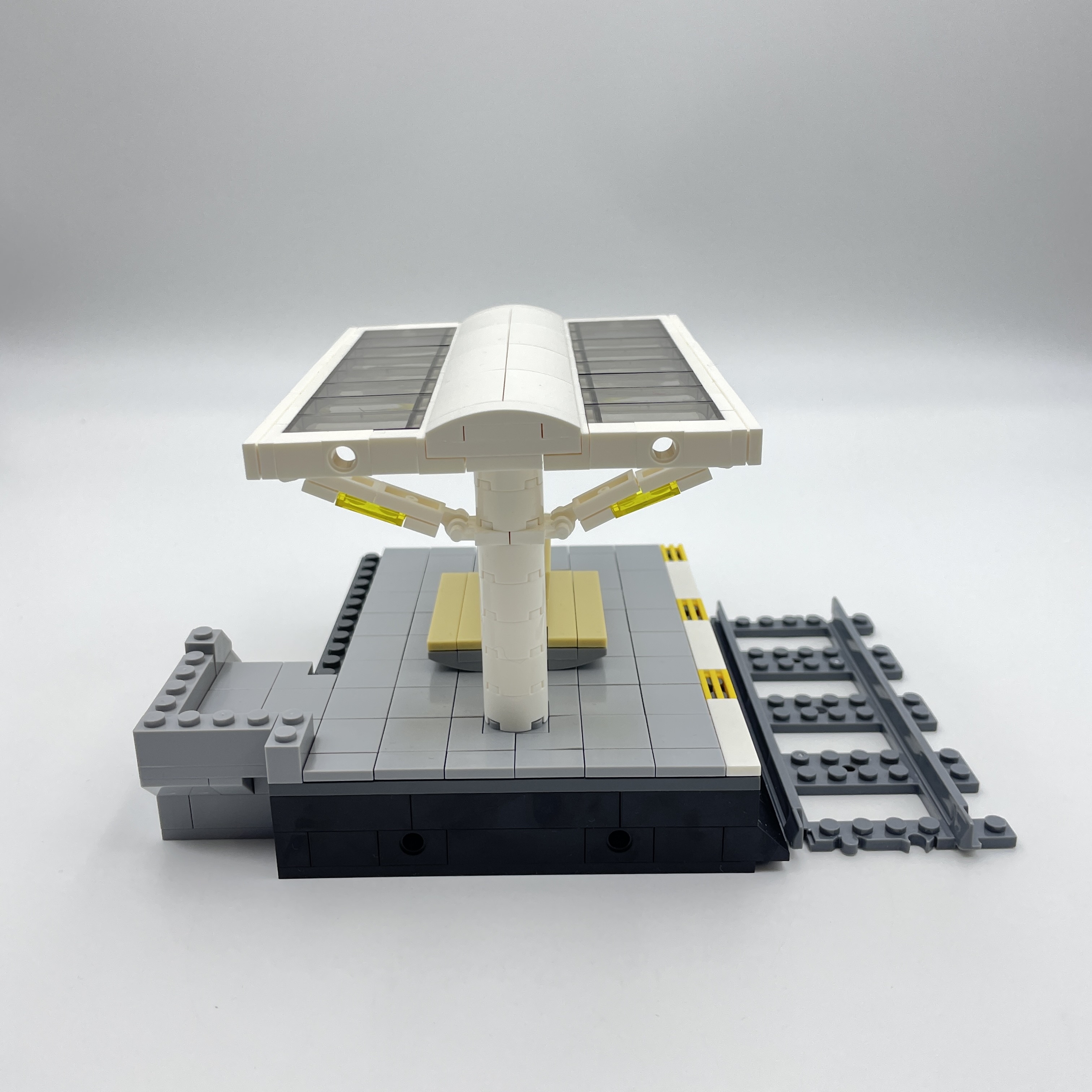 276pcs Train Platform Creative MOC Building Blocks for Urban Scenes
